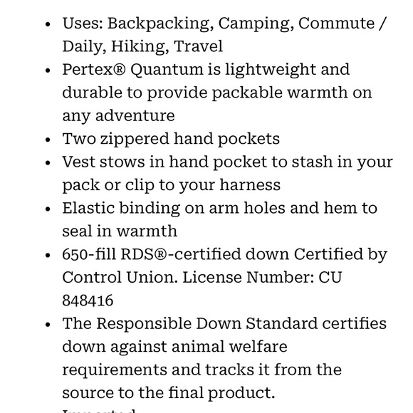 Mountain Hardwear Deloro Down Vest (Black) - Picture 6 of 12